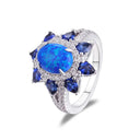 Silver Sterling Silver Moissanite Ring