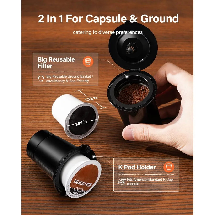 Single Serve Coffee Maker for Home and Office Use: Brews — product view 3