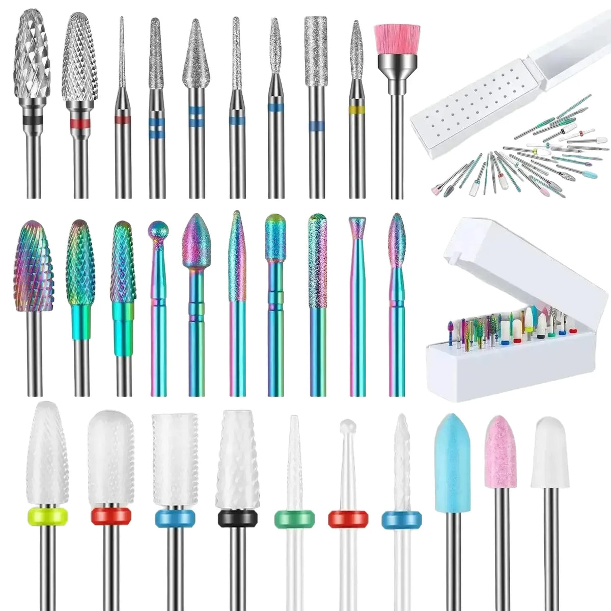 Ceramic Nail Bit Set for Home Nails — E