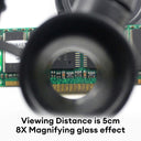 Head-Mounted Microscope Telescopic Jeweler Magnifier 8x 15x 23x