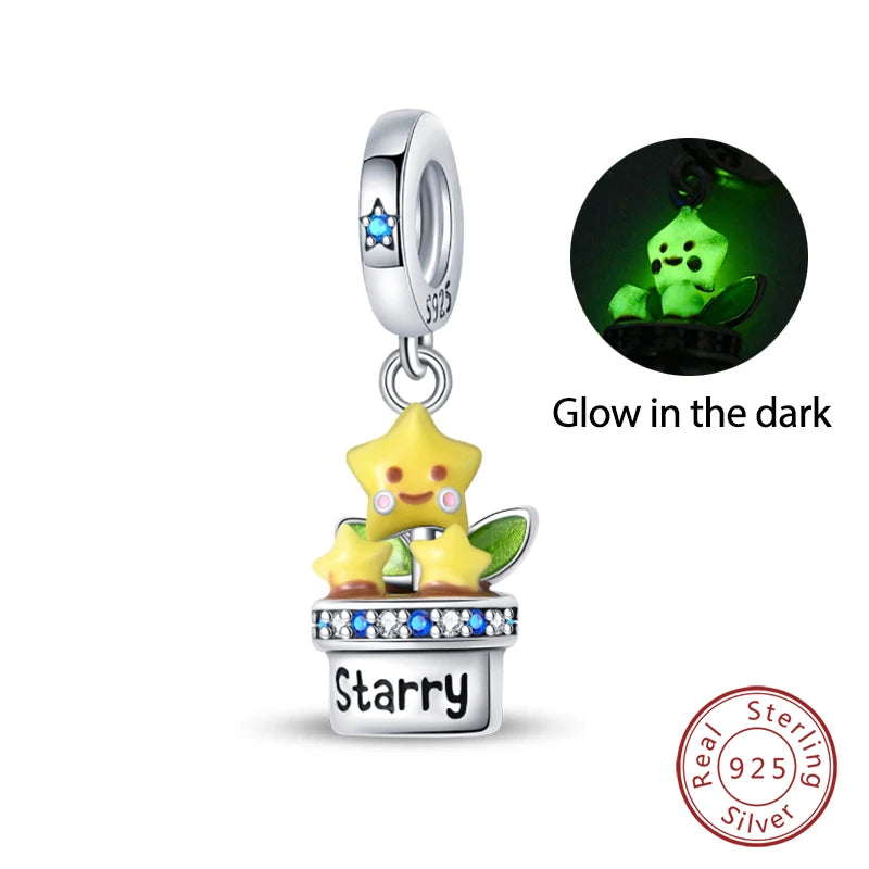 Nightglow Star Moon Pendant Qikaola