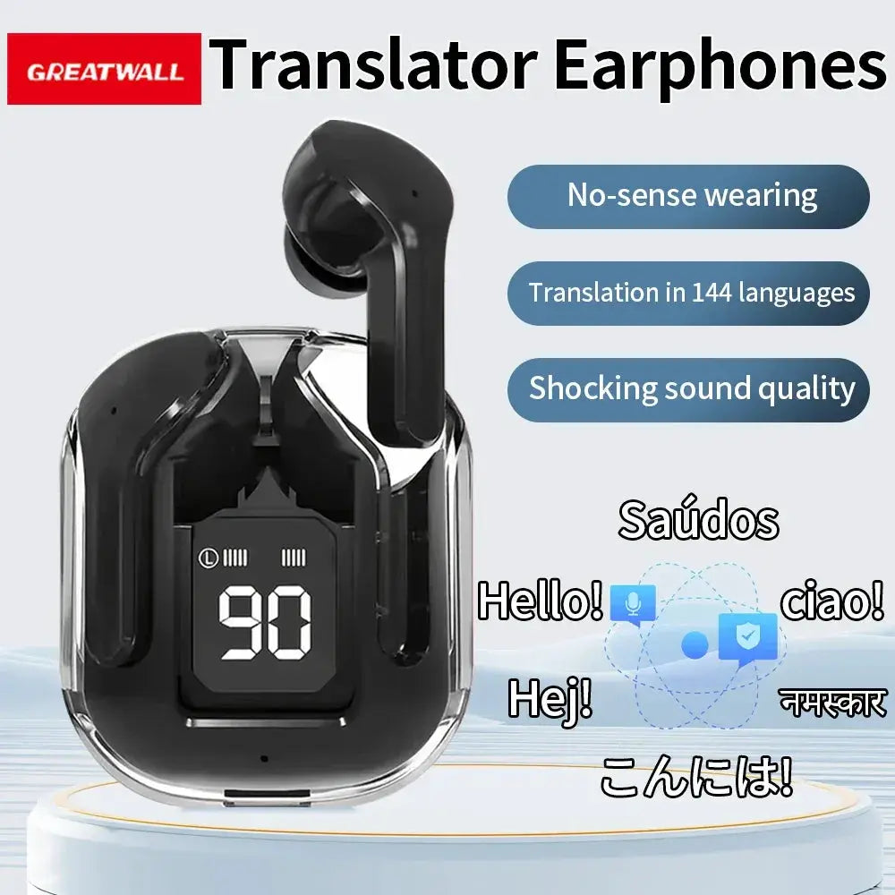 GREATWALL AI Translator Earbuds Wireless 144 Languages