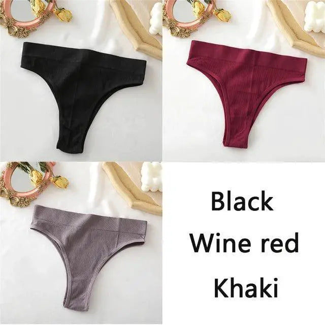 Lum Collection High Waisted Seamless Womens Panties Set