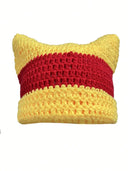 Y2K Striped Knit Winter Hat