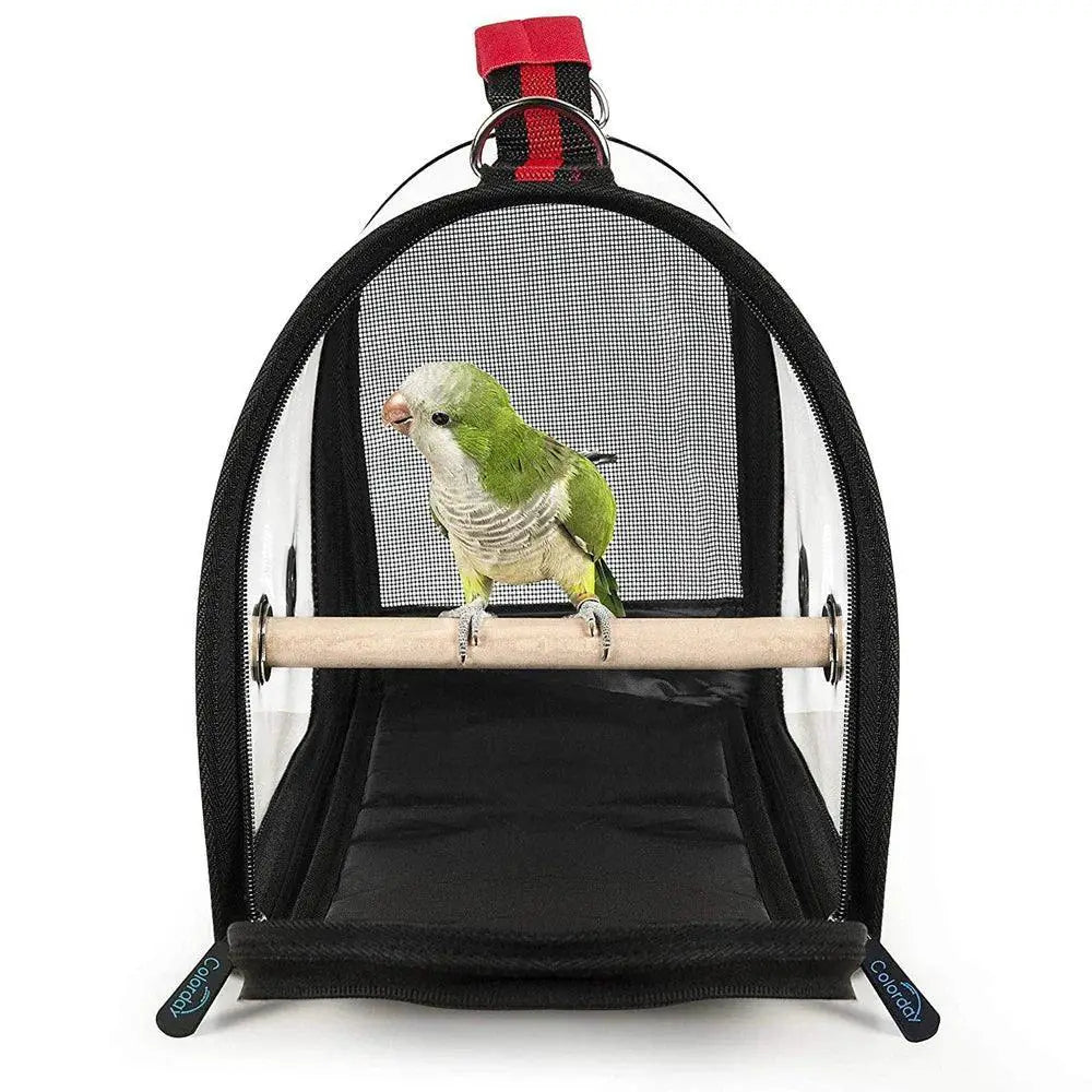 FeatherTrail Parrot Carrier Bag With Perch Portable Backpack