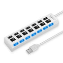 7 Port Usb Hub - Swift Data Connection For Pcs
