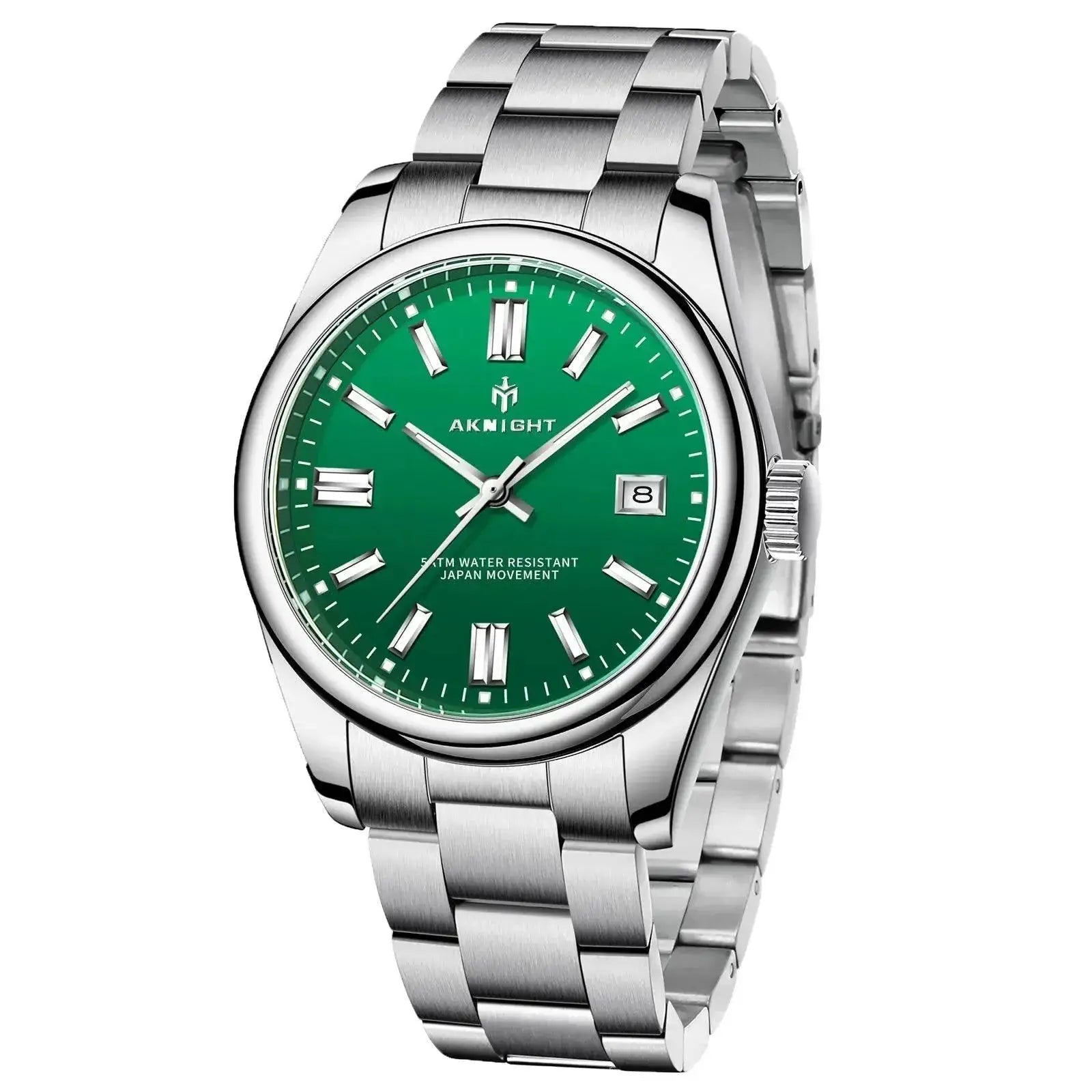 Waterproof Chronograph Watch With Stainless Steel Band