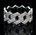 Ice Pave Cuban Chain CZ Ring, Men's Street Hip Hop