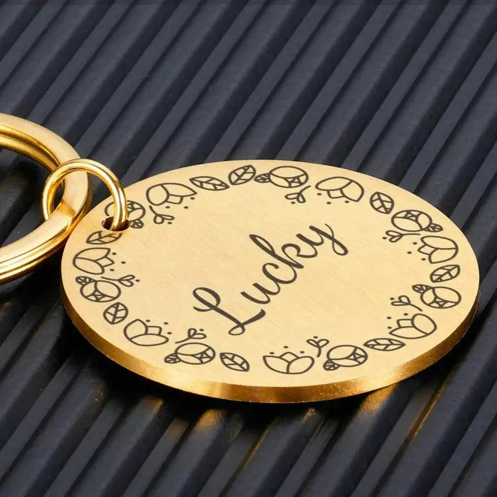 Personalized Engraved Pet ID Tags for Dogs Cats Reflective