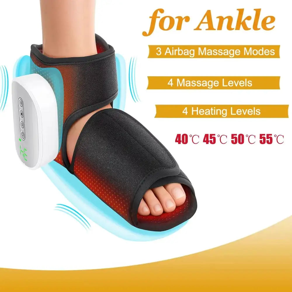 Air Compression Ankle Foot Massager Levels Heated — product view 9