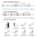 RGBW LED Strip Light 5pin 12V/24V High Density 896 LEDs COB RGBWW Dimmable