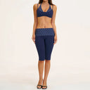 Fitness Set Women Stripes Polka Dot Capri