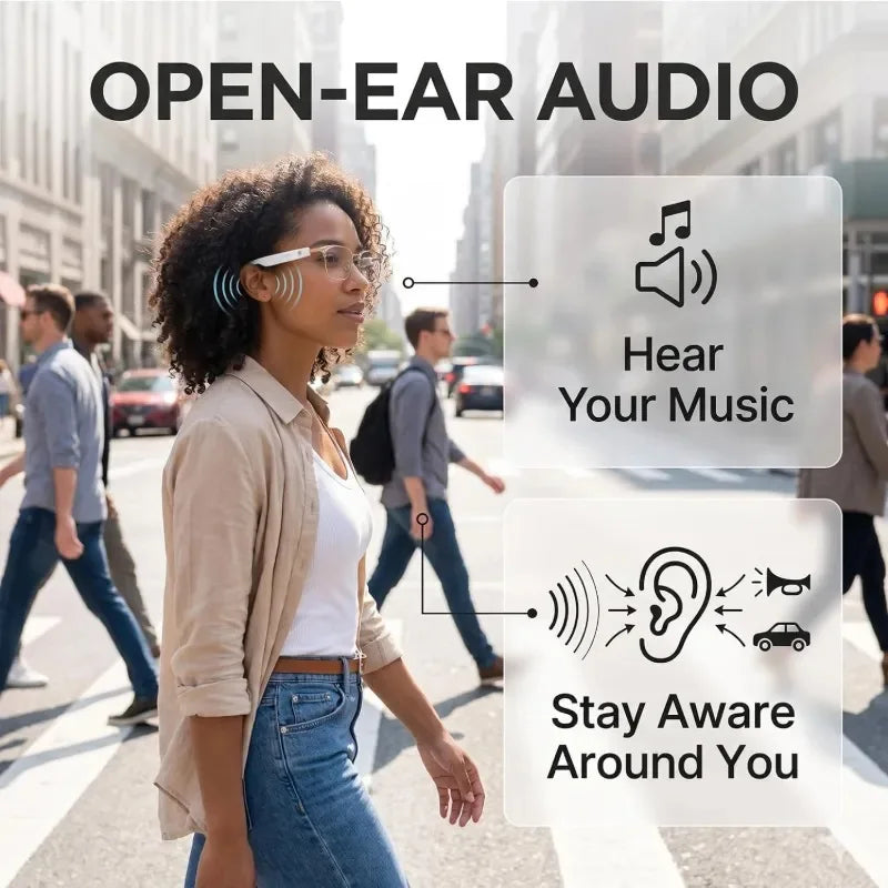 Open-Ear Audio Glasses Adaptive Lens