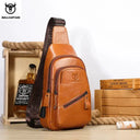Leather Chest Bag for Men Large Capacity
