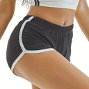 Acrylic High-Waisted Yoga Workout Shorts Anti-Walking Tech