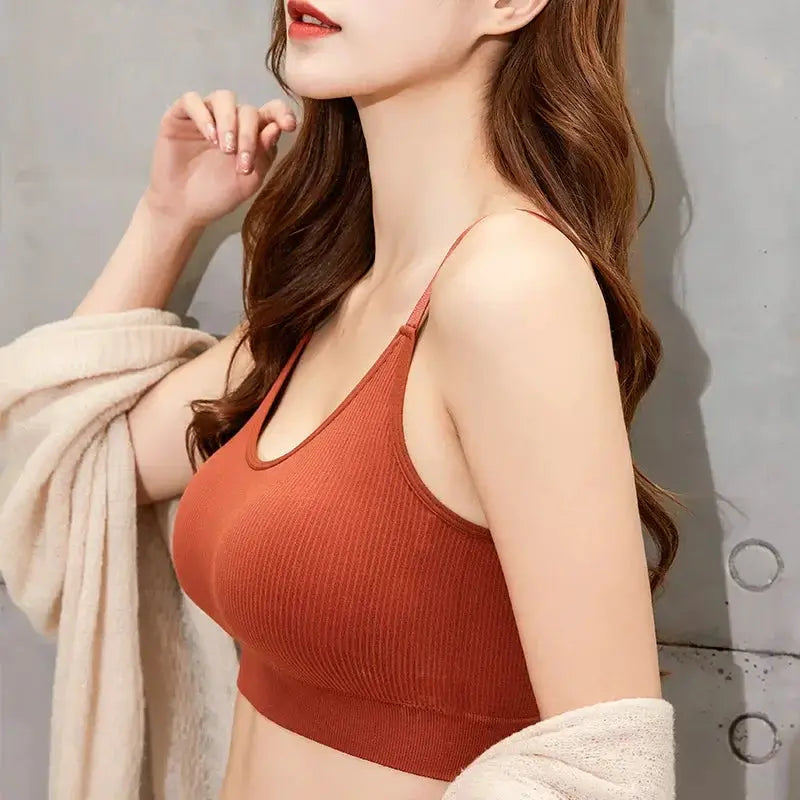 Sexy Women Gather No Steel Ring Lingerie Bra Top Underwear