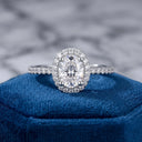 Elegant Halo Moissanite Engagement Ring