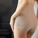 High Waist Tummy Control Lace Briefs for Postpartum Comfort
