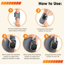 Wireless LED Ankle Massager Rechargeable Heated Brace with 5 Heat Settings & 3 Vibrations for Joint Relief And Relaxation