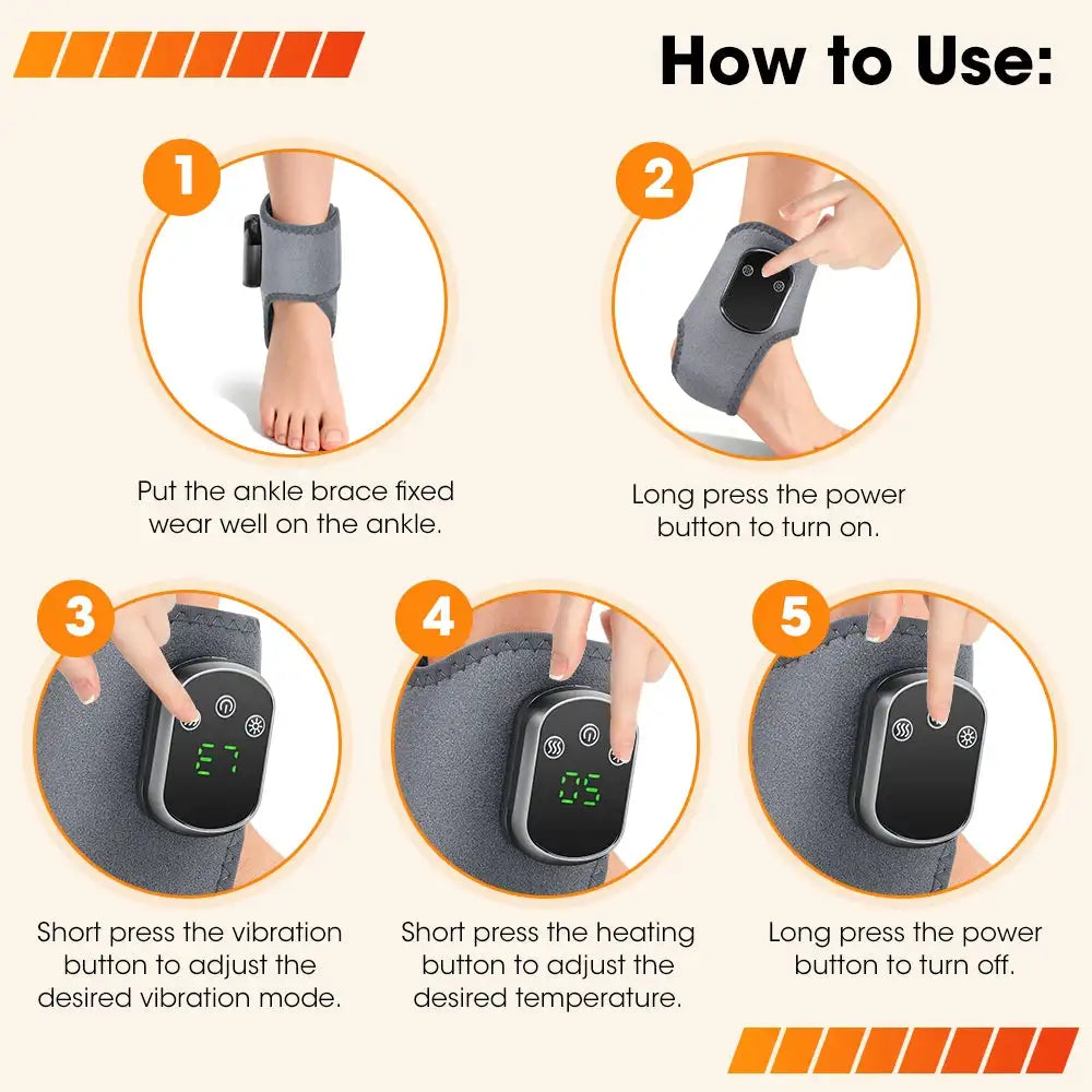Wireless Ankle Massager LED Rechargeable Vibration — product view 8