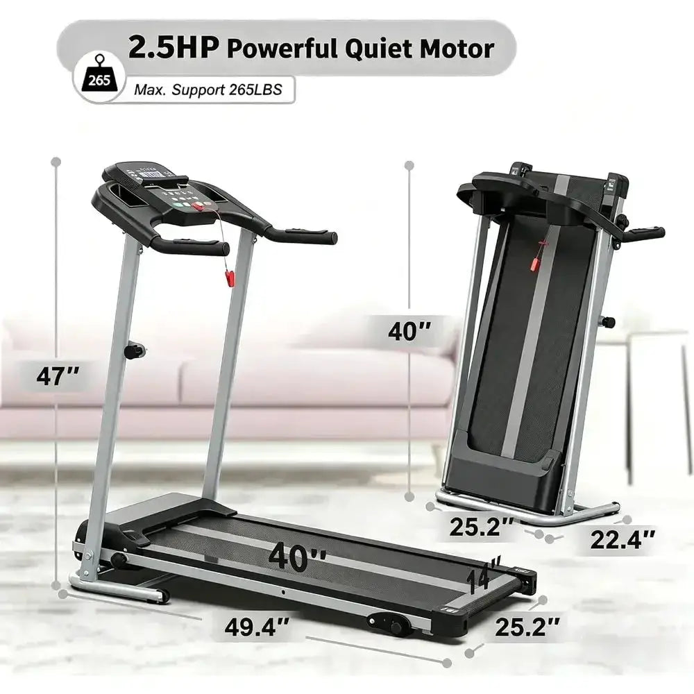 Incline Walking Pad Treadmill 3.0 HP, Quiet, Supports 350 lbs, App-Enabled, Pulse Sensor, LCD Display Holder