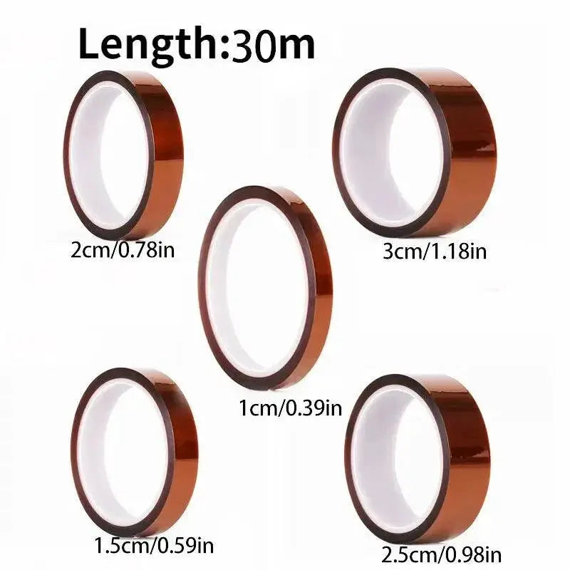 Gold Finger High Temp Polyimide Anti Static Tape 30m