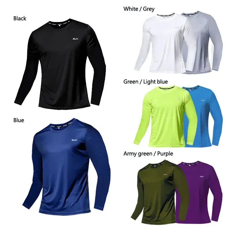 Summer Ice Silk Long Sleeve T Shirt For Men Quick Dry Wear