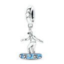 Sterling Silver Charm Beads Bracelet