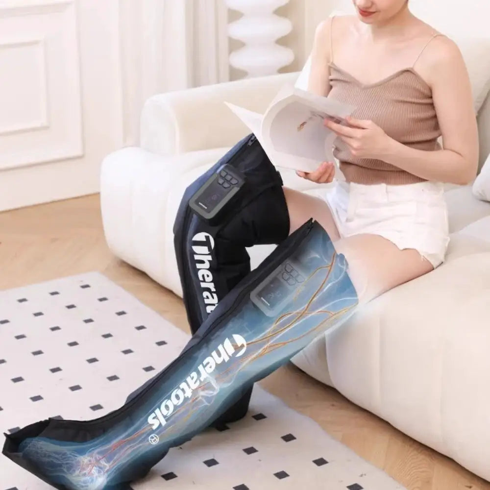 2026 New Arrival Cordless Legs and Feet Air Massage Therapy Recovery Boots Circulation Air Compression Full Leg Massager Machine