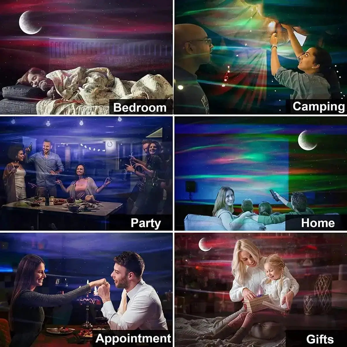 Bluetooth Galaxy Star Projector For Bedroom Ambiance Light