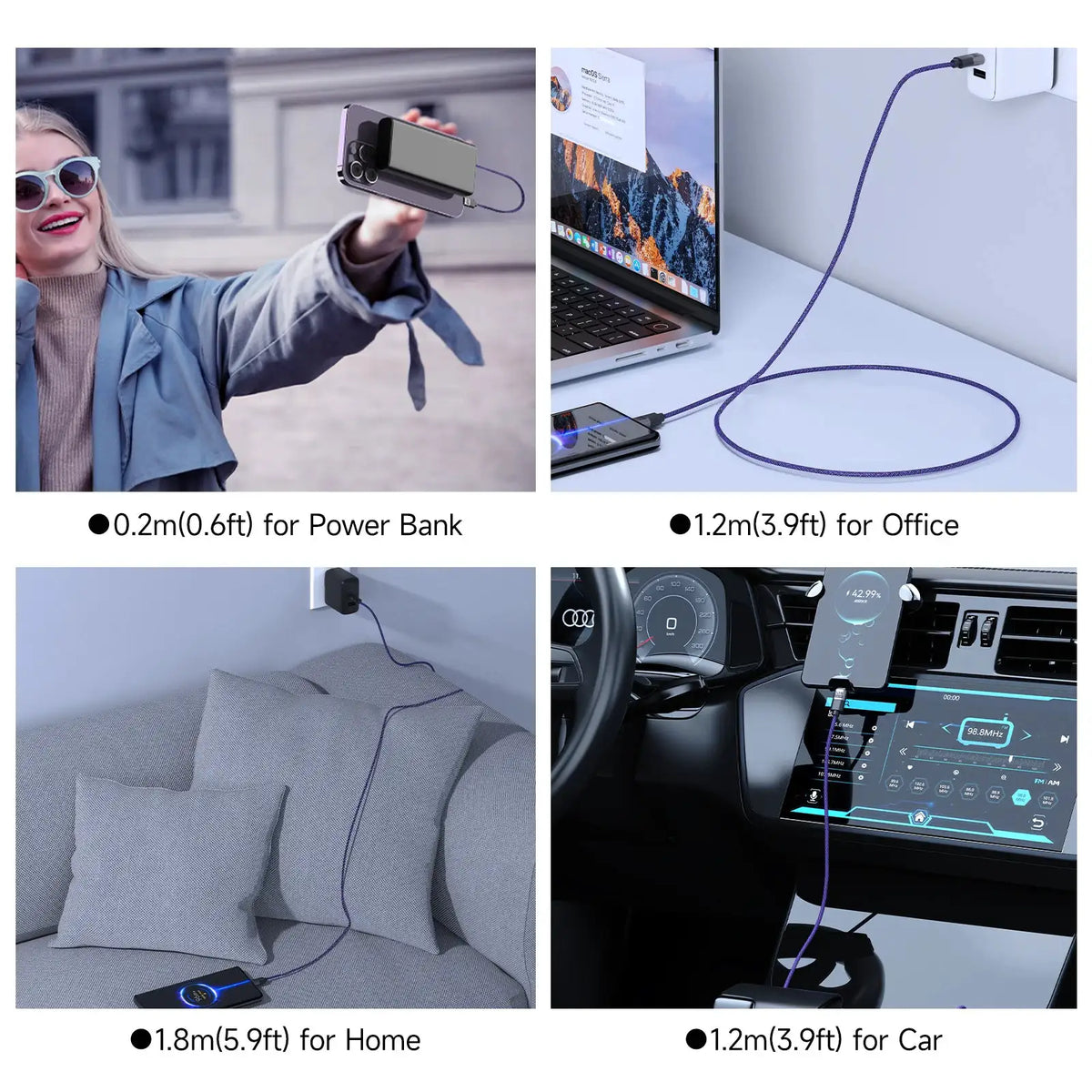 Braided USB C Cable - Charge — product view 6