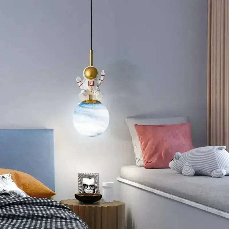 Kids Astronaut Ceiling Pendant Light for Bedroom Decor