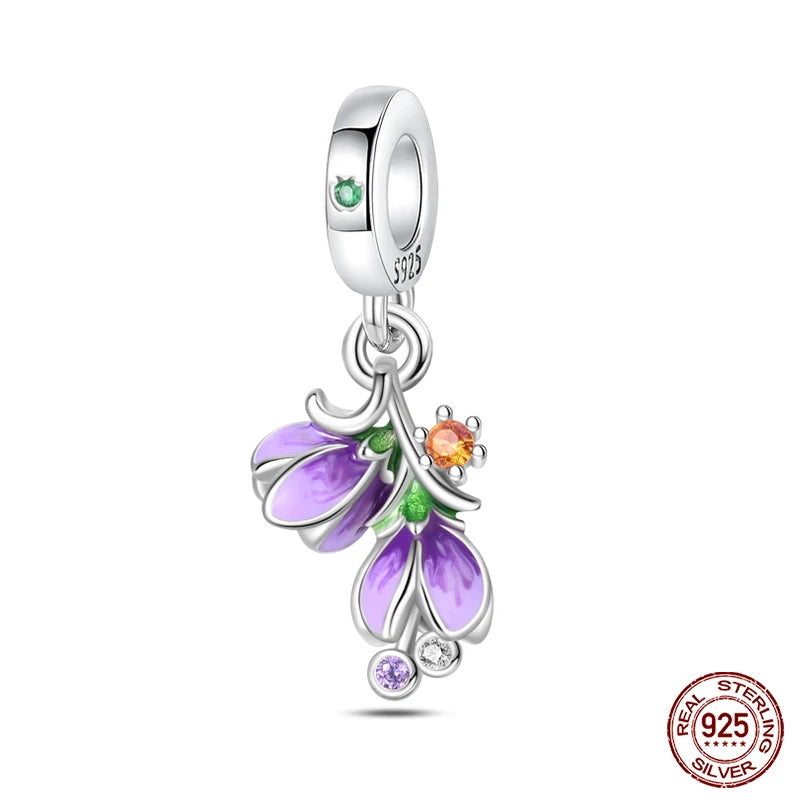 Sterling Silver Spring Colorful Butterfly