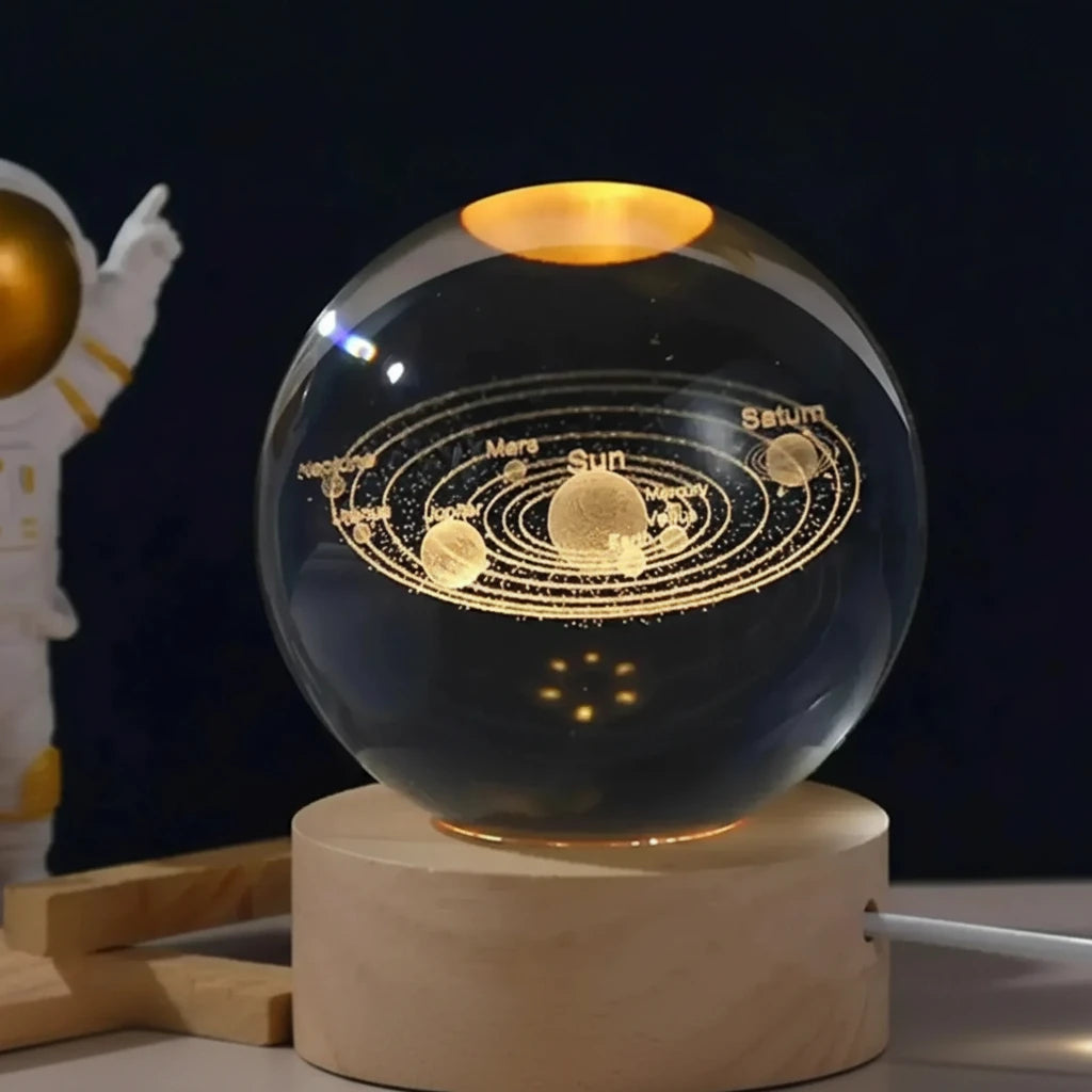 Cosmic 3D Crystal Ball LED Night Light For Kids Decor