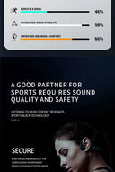 Real Bone Conduction Wireless Sport Headphones Earphones