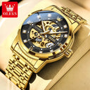 Olevs Men Skeleton Mechanical Watch