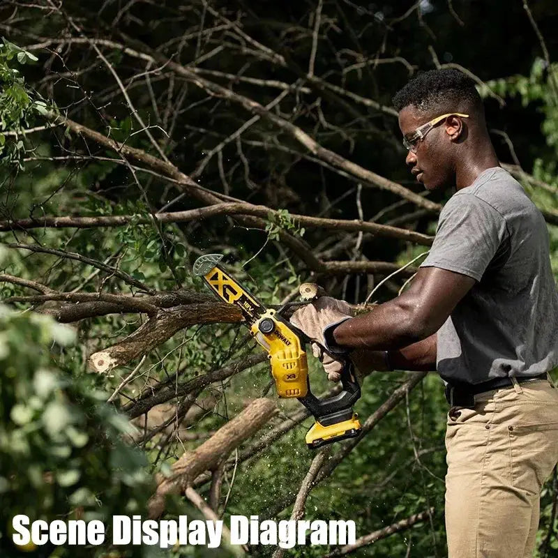 18V Cordless Chain Saw 20cm Brushless Motor Power Tool
