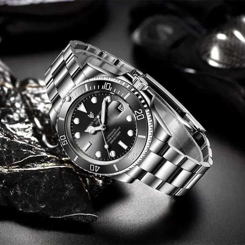 Luxury Automatic Self Winding Watch With Luminous Hands