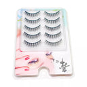 Crisscross 3D Faux Mink Eyelashes Set - 5 Pairs Glamorous