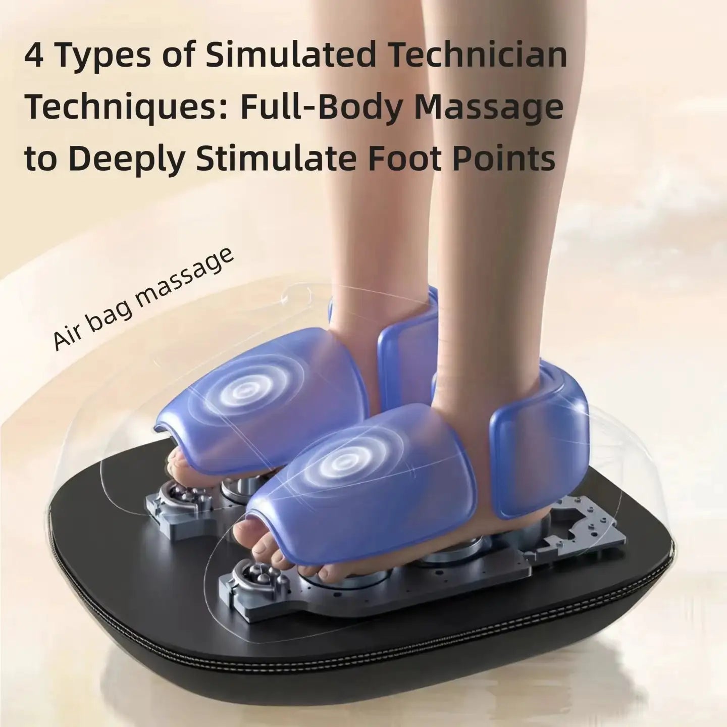 Electric Foot Massage Machine Deep Kneading with Compression for Muscle Relief Multi-Level Settings Home Use Foot Massager