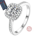 Princess Moissanite Ring in Sterling Silver