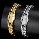 Men Women Cubanc Chain Gold Bracelet