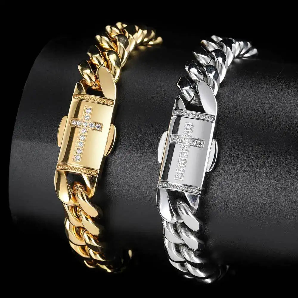 Men Women Cubanc Chain Gold Bracelet — product image 4