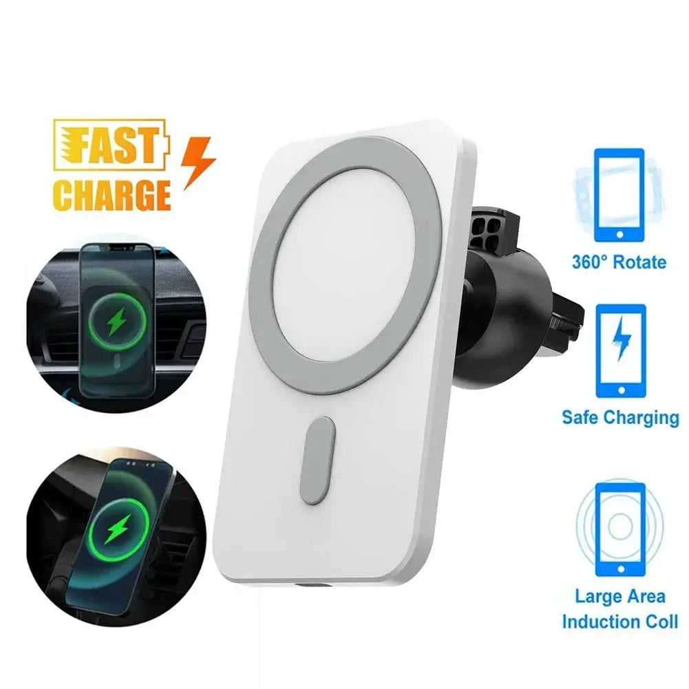 Magnetic Wireless Car Charger With 15W Fast Charging