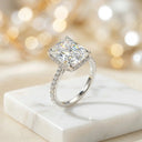 Moissanite Ring in Sterling Silver Carat Cute Romantic