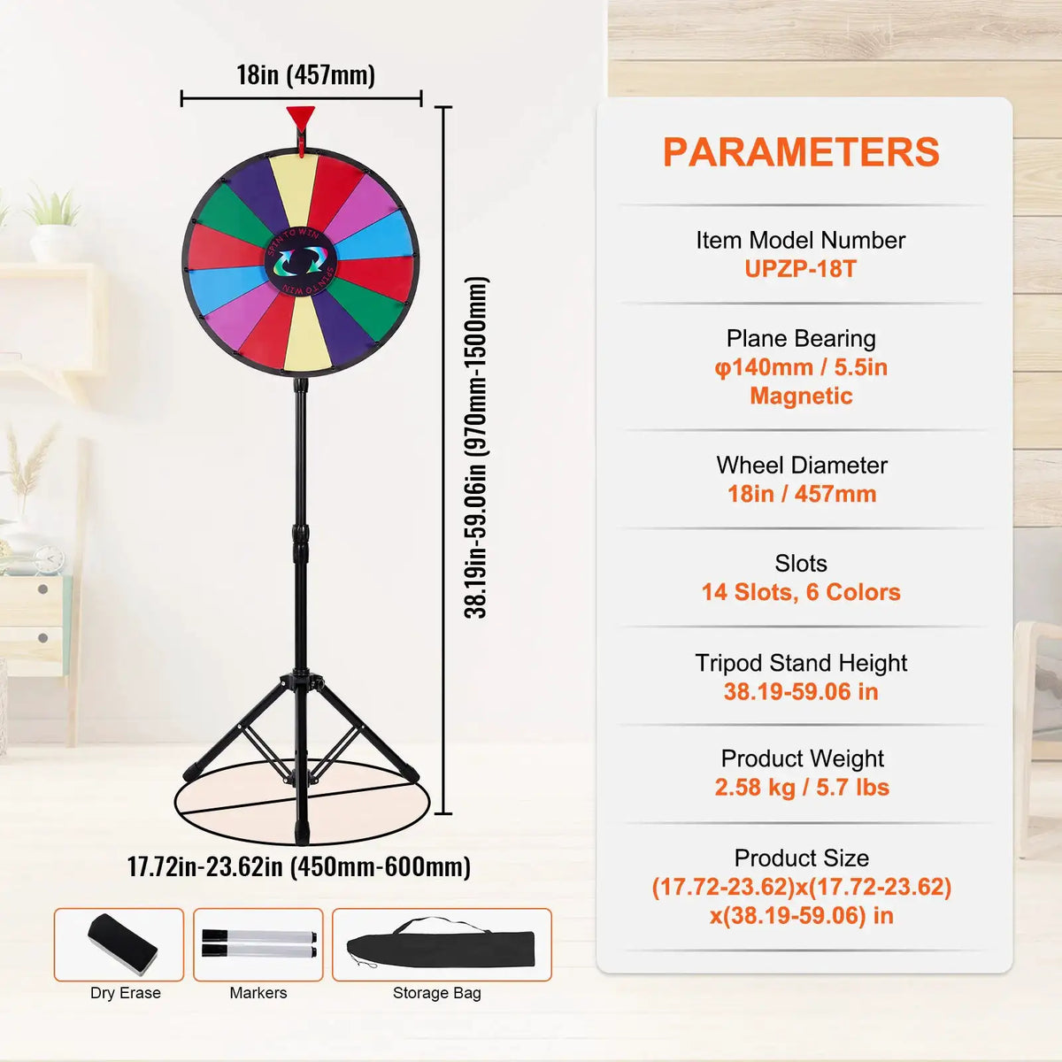 SucceBuy Inch Dry Erase Prize Wheel — product image 6
