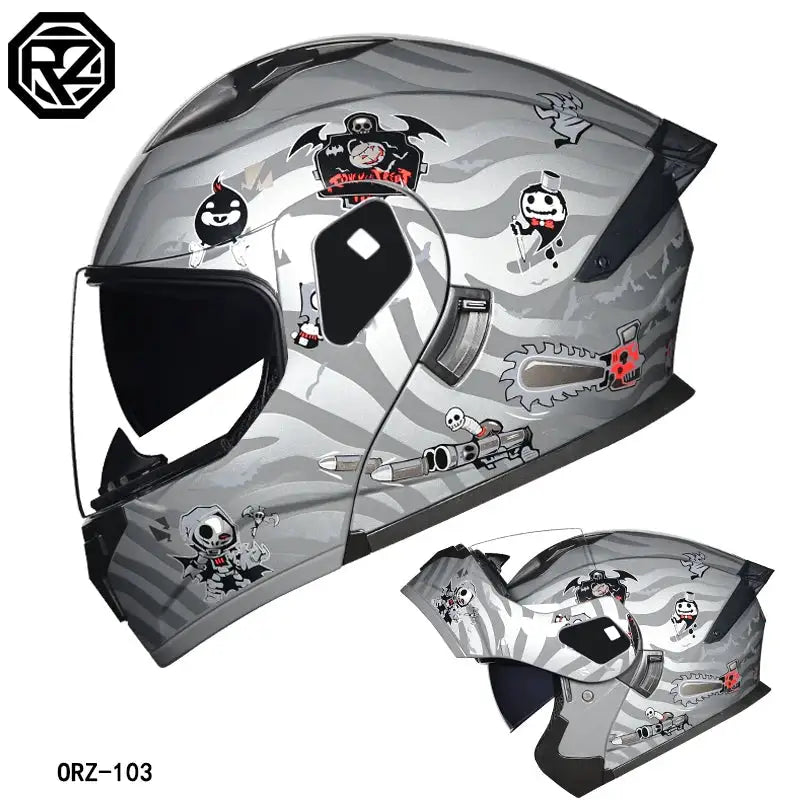 ORZ Modular Flip Helmet Dual Visor — product view 10