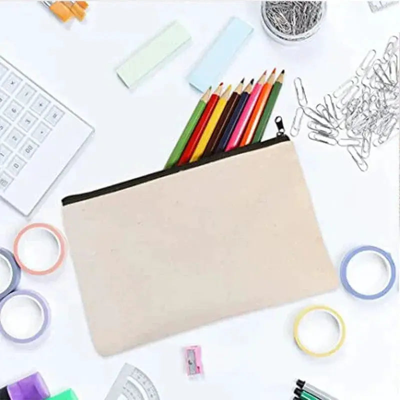 Canvas Zipper Bags Multipurpose DIY Craft Pouches For Home