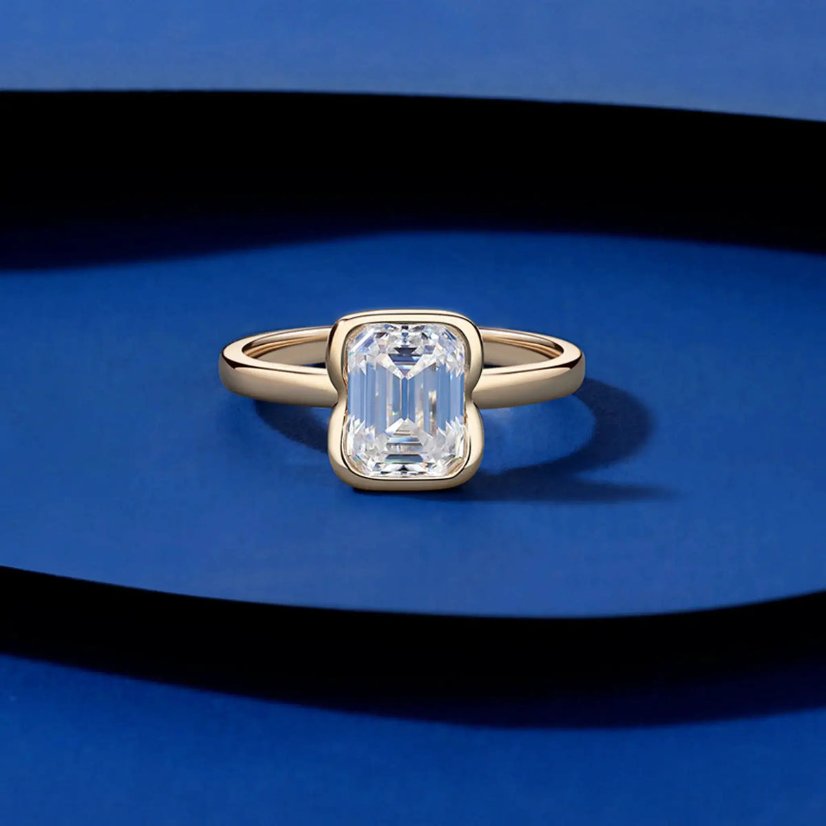 Sterling Silver Silver Square Moissanite Ring — product image 1