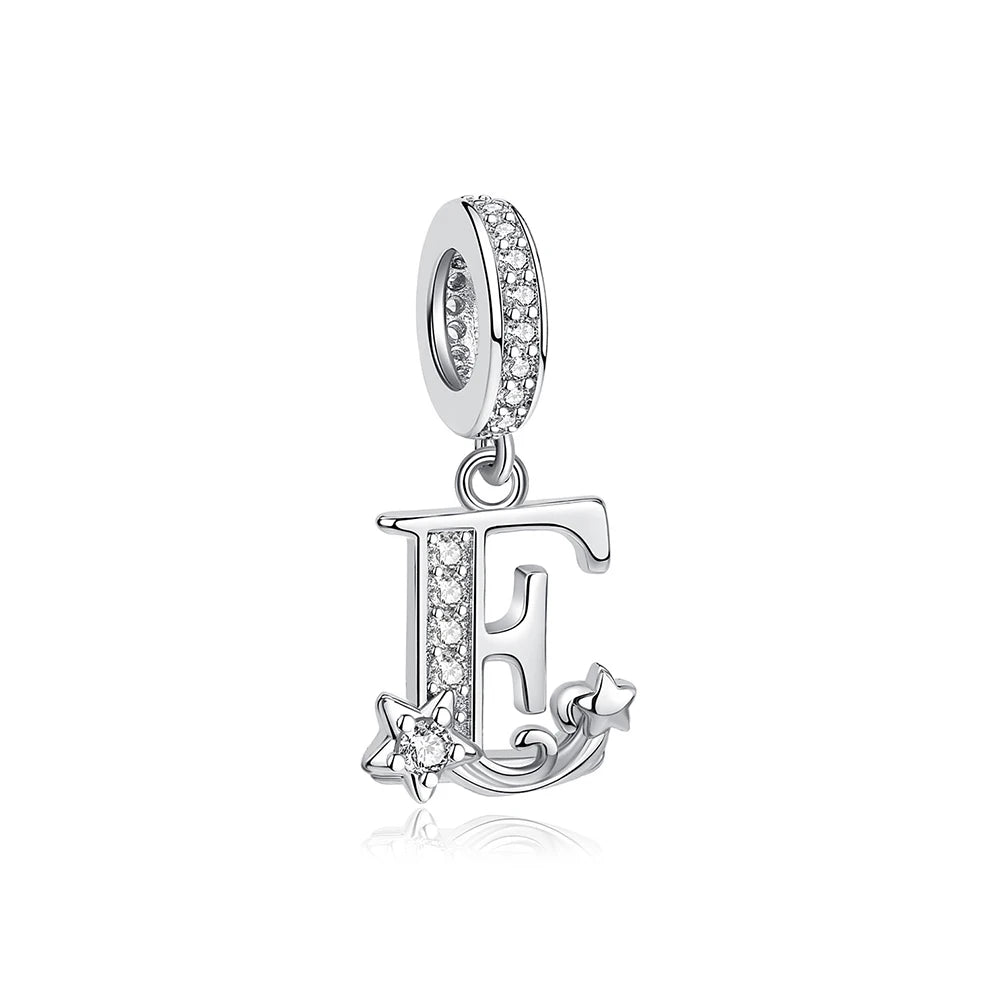 Sterling Silver Charm Star Letters